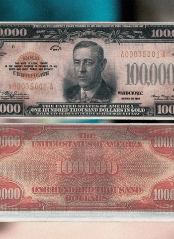 Cédula de US$100.000: por que os EUA criaram uma nota que ninguém podia usar