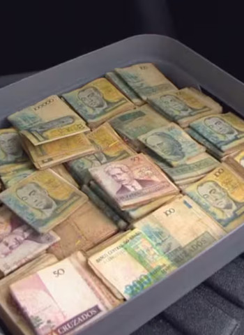 Achado em demolição expõe coleção de notas do período da hiperinflação