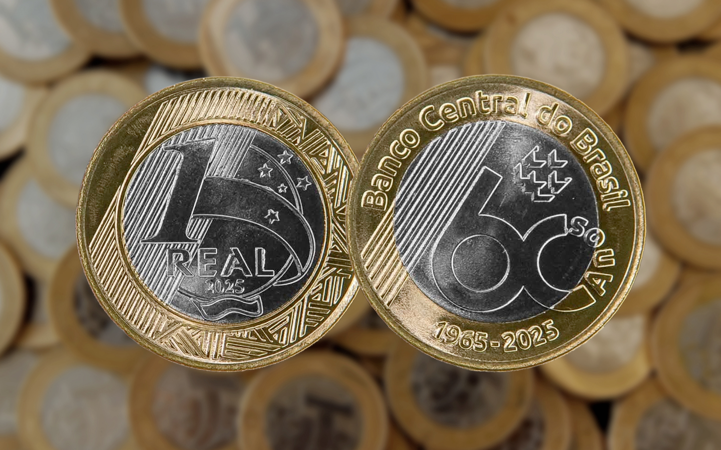 Banco Central revela design de moeda comemorativa de R$ 1 pelos 60 anos da instituição