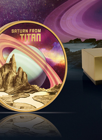 Niue Lança Moeda Saturn from Titan com Design Espacial