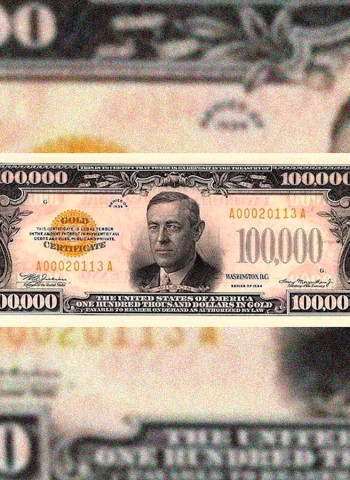 Existe Uma Nota de 100 Mil Dólares nos EUA