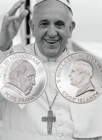 Papa Francisco ganha homenagem póstuma em moeda das Ilhas Cook