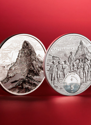 Suíça lança moeda Matterhorn 2025 com tecnologia que transforma metal em arte tridimensional