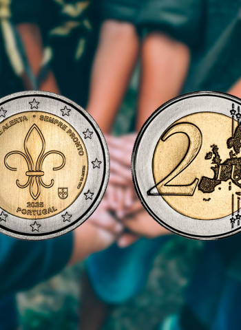 Portugal lança moeda para homenagear os escoteiros