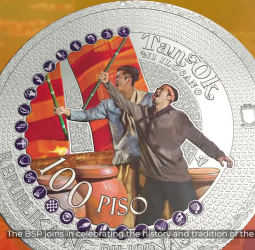 Filipinas lançam moeda de prata inspirada em festival regional