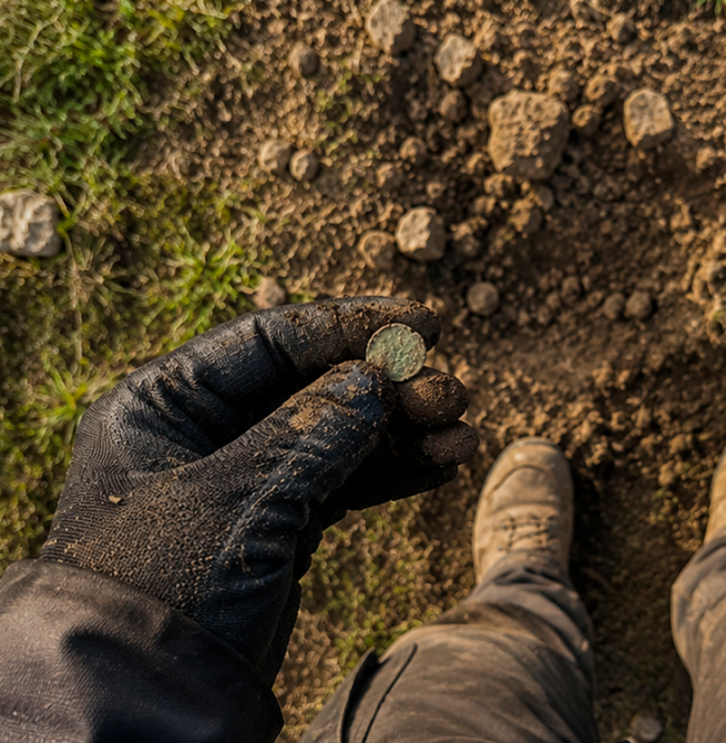 Ele achou que era um simples botão no campo — até descobrir uma moeda medieval de valor histórico incalculável