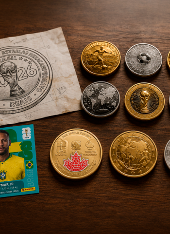 Moedas da Copa 2026: países-sede transformam paixão pelo futebol em itens de coleção! alguma chance do Brasil entrar no jogo?
