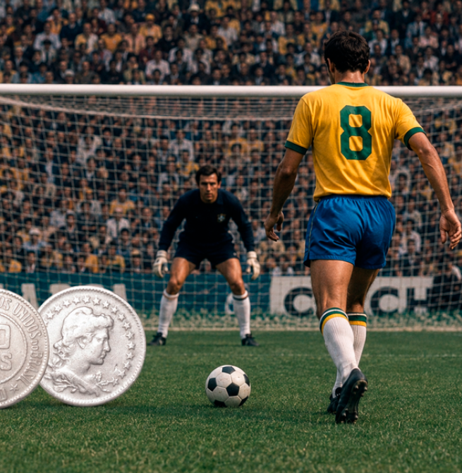 Por que um jogador da Copa de 1970 tem o nome de uma moeda tirada de circulação há 84 anos